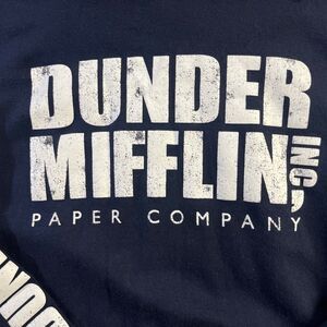 The Office Dunder Mifflin Paper Company Hoodie Men's Large Black Sweatshirt